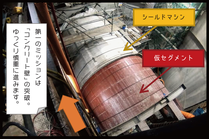 シールドマシンの旅立ち